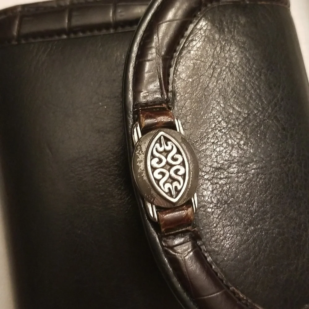 Brighton Mini Crossbody Wallet and NWOT Brown Leather Belt, ML, $55